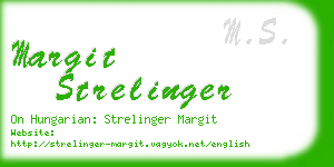 margit strelinger business card